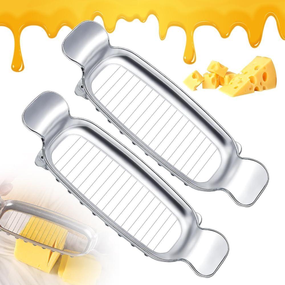 

Stainless Steel Cheese Slicer Handheld Kitchen Utensils Durable Cheese Cut Wire style 1
