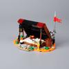 MOC Mittelalterliche Bausteine Zubehör Stadtmauer Piratenbar Segelboot Kokospalme Galgen Artillerie Ochsenkarren Ziegelstein Spielzeug Geschenk S007