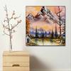New Arrival 5D DIY Full Circle Diamond Painting "Snowy Mountains and Rivers" Embroidery Cross Stitch Home Decor Gift