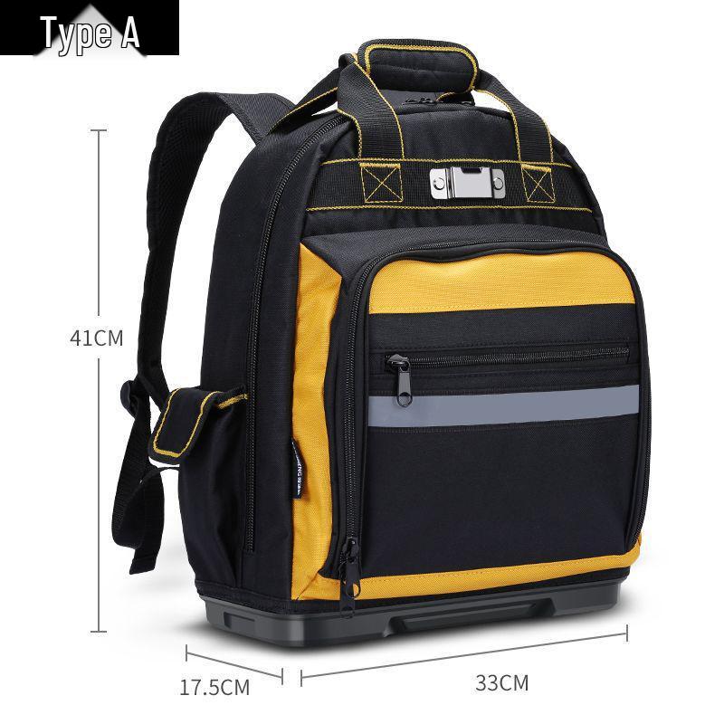 Multifunctional Canvas Tool Backpack for Electricians and Woodworkers