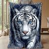 White Tiger Fantasy 3 Theme blanket Lightweight Warm Flannel Blanket Decorative Throw Blanket for Home Decoration
