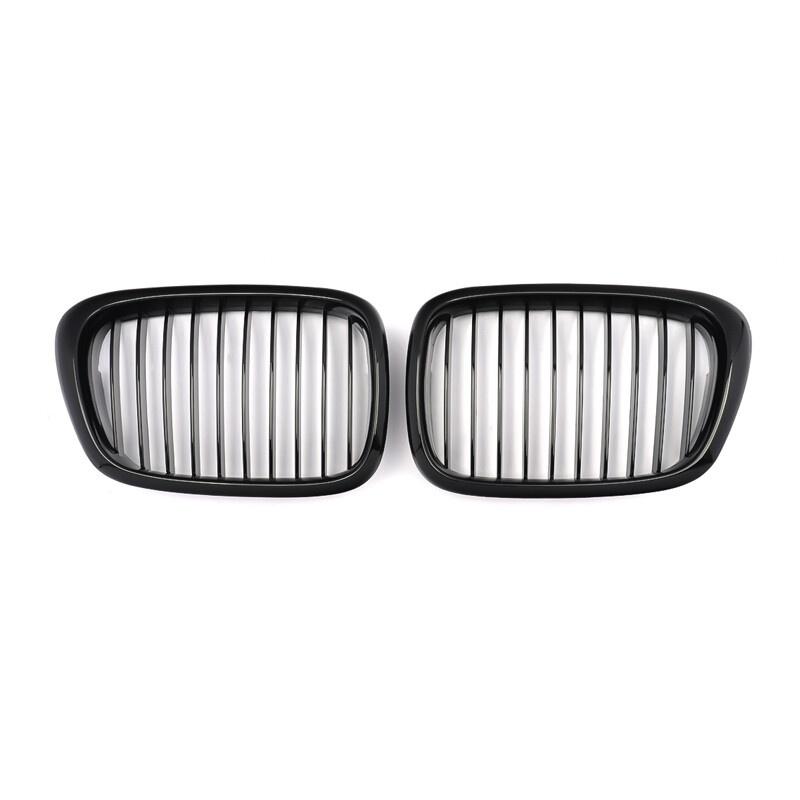 Für BMW 5er E39 525 528 530 535 1999-2003 Auto Kühlergrill Front Nieren Grill Doppellinie Silber Schwarz 51137005837 51137005838