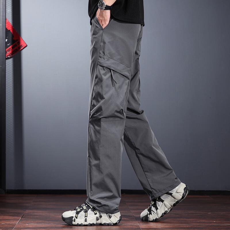 JieLeNuo Men's Summer Outdoor Quick-Dry Straight Leg Pants