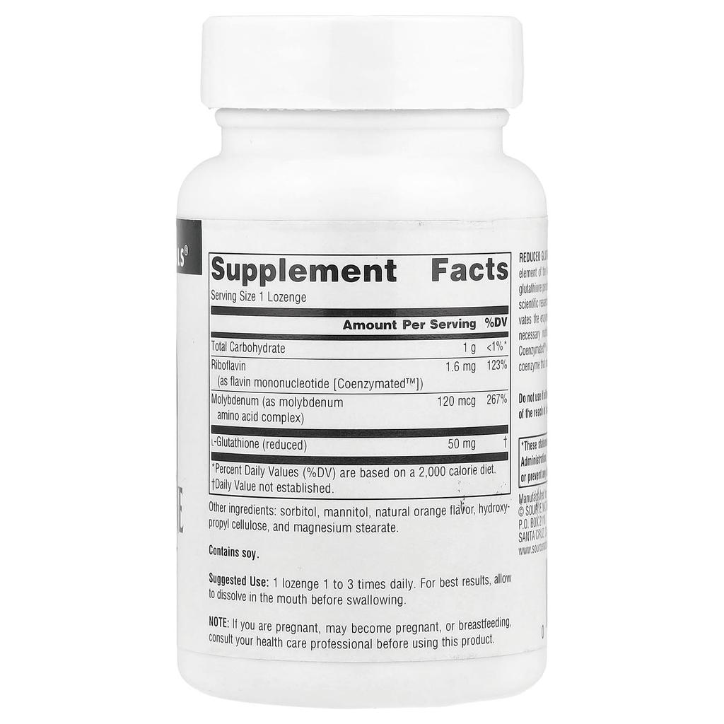 Reduced Glutathione Complex, Orange Flavor, 50Mg, 100 Lozenges