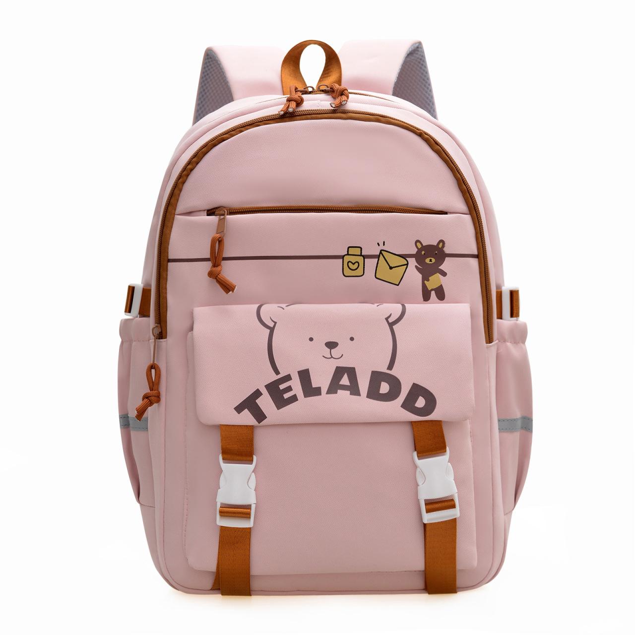 

Новый школьный рюкзак с принтом мультяшного щенка, высокая ценность, для студентов колледжа и старшеклассников, многосекционный розовый