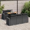 VidaXL Garden Lounge Set 6 Pcs with Cushions Black Wicker, Outdoor Sofa Set, Garden Lounge, Set 3326988
