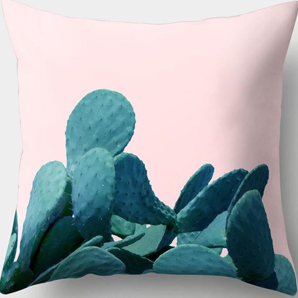 New Creative Home Green Plant Succulent Pillowcase Flower Leaves Car Pillow Cushion