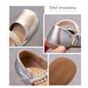 Girls Pearl Decor Mary Jane Flat Shoes Kids Soft Sole Princess Dress Shoes