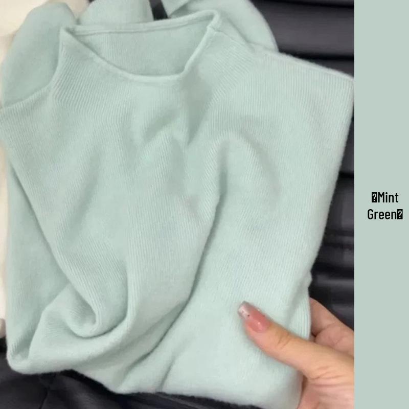 Women's Pink Knit Sweater - Korean Style, Early Autumn 2025 Collection