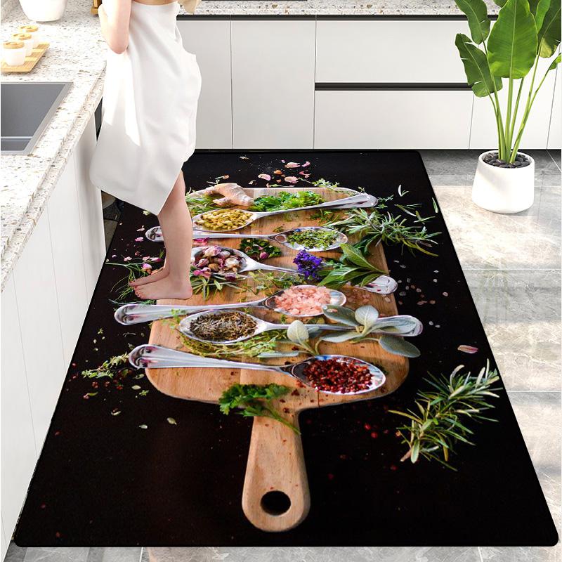 Modern Kitchen Mat Home Entrance Doormat Hallway Bedroom Living Room Decoration Floor Carpet Balcony Bathroom Long Rug