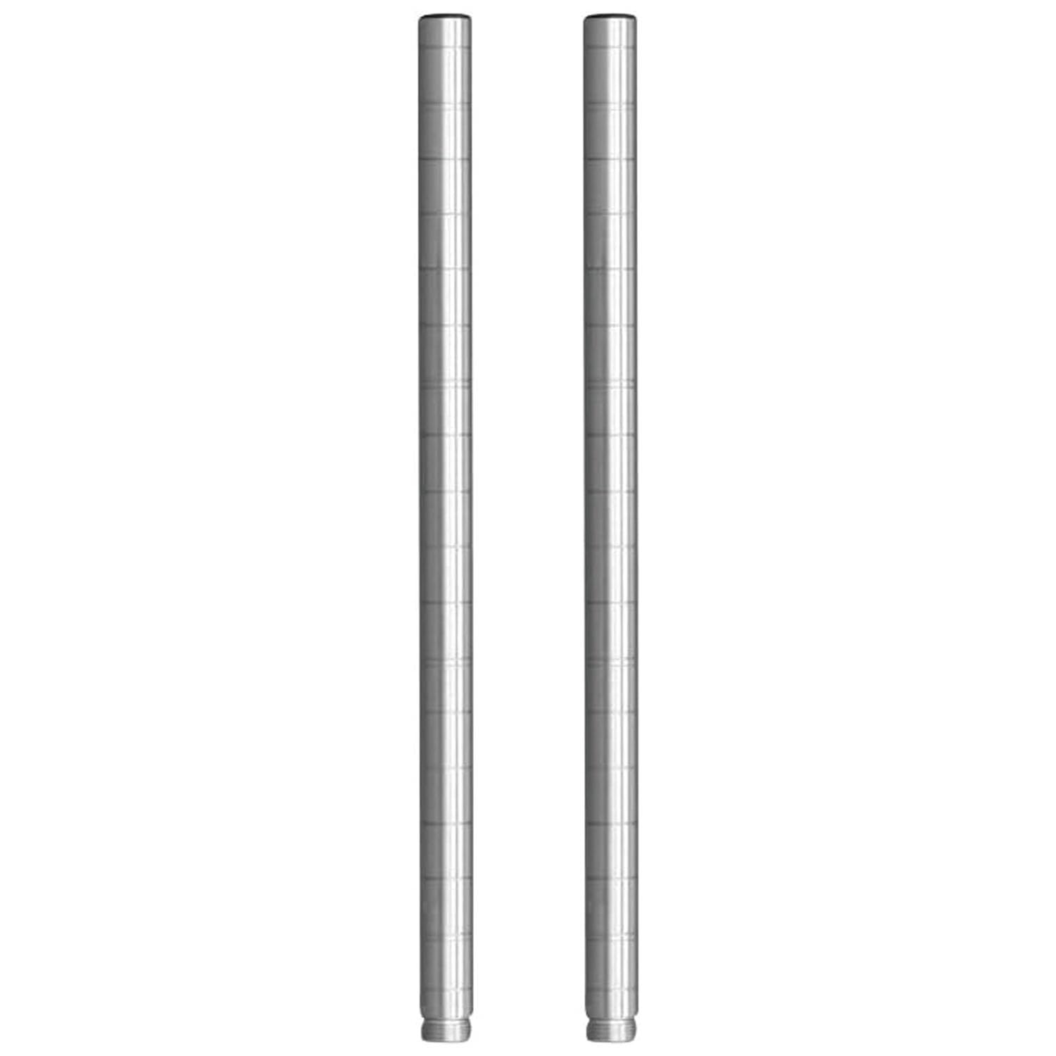 

Doshisha Luminous Steel Rack Parts Height Extension Set of 2 with 30cm 25mm Pole Increases Storage Additional Commercial Easy Height Extension Poles,