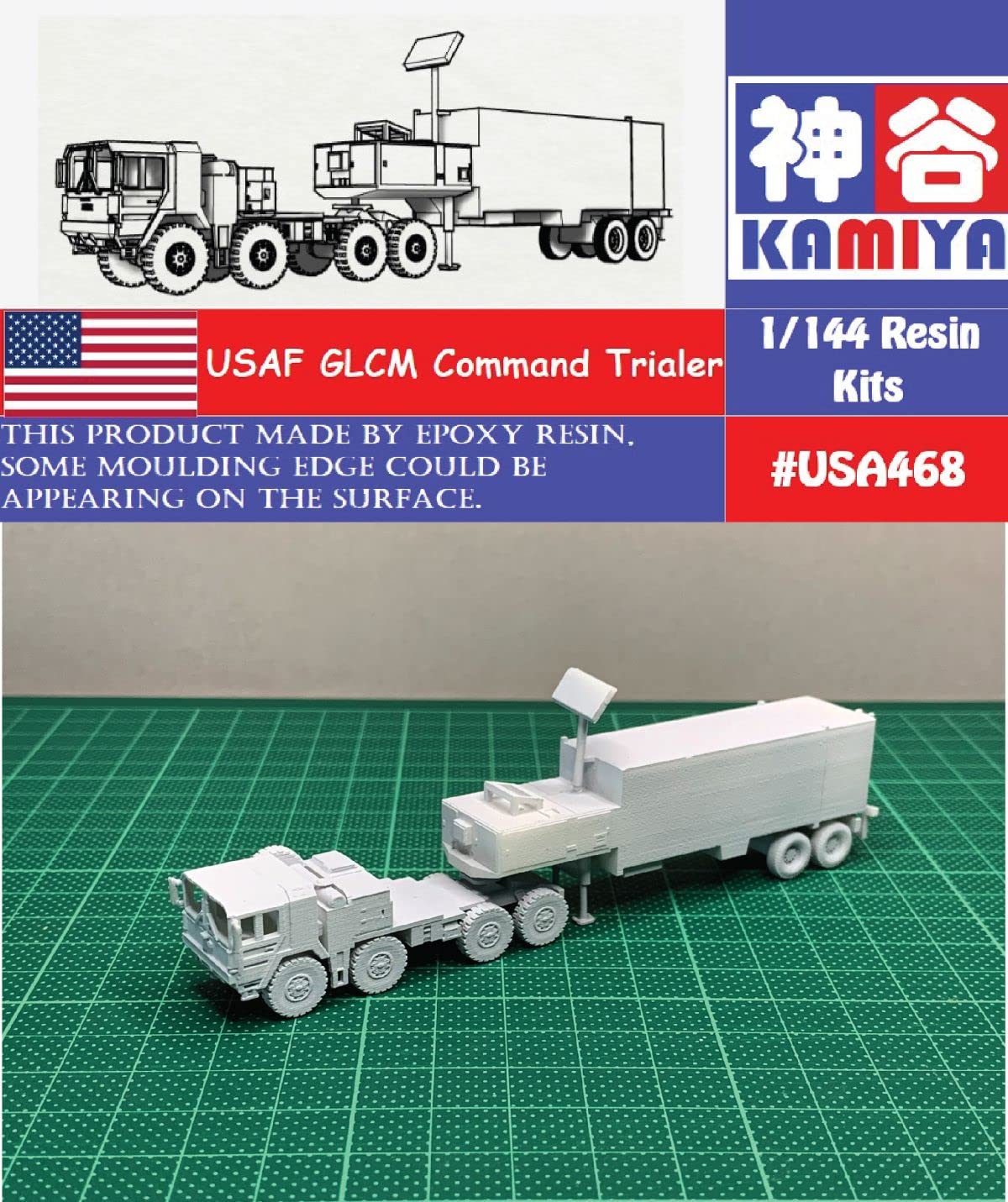 

Generic USA Ground Launched Cruise Missile Command Trailer Resin Kit 1/144 BGM-109G