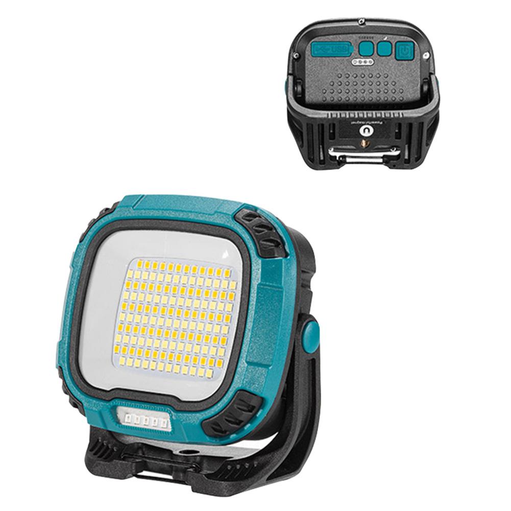 LED Camping Flashlight Portable Floodlight Type-C Rechargeable Cordless Emergency Light Multi Light Modes for Garage Repairing