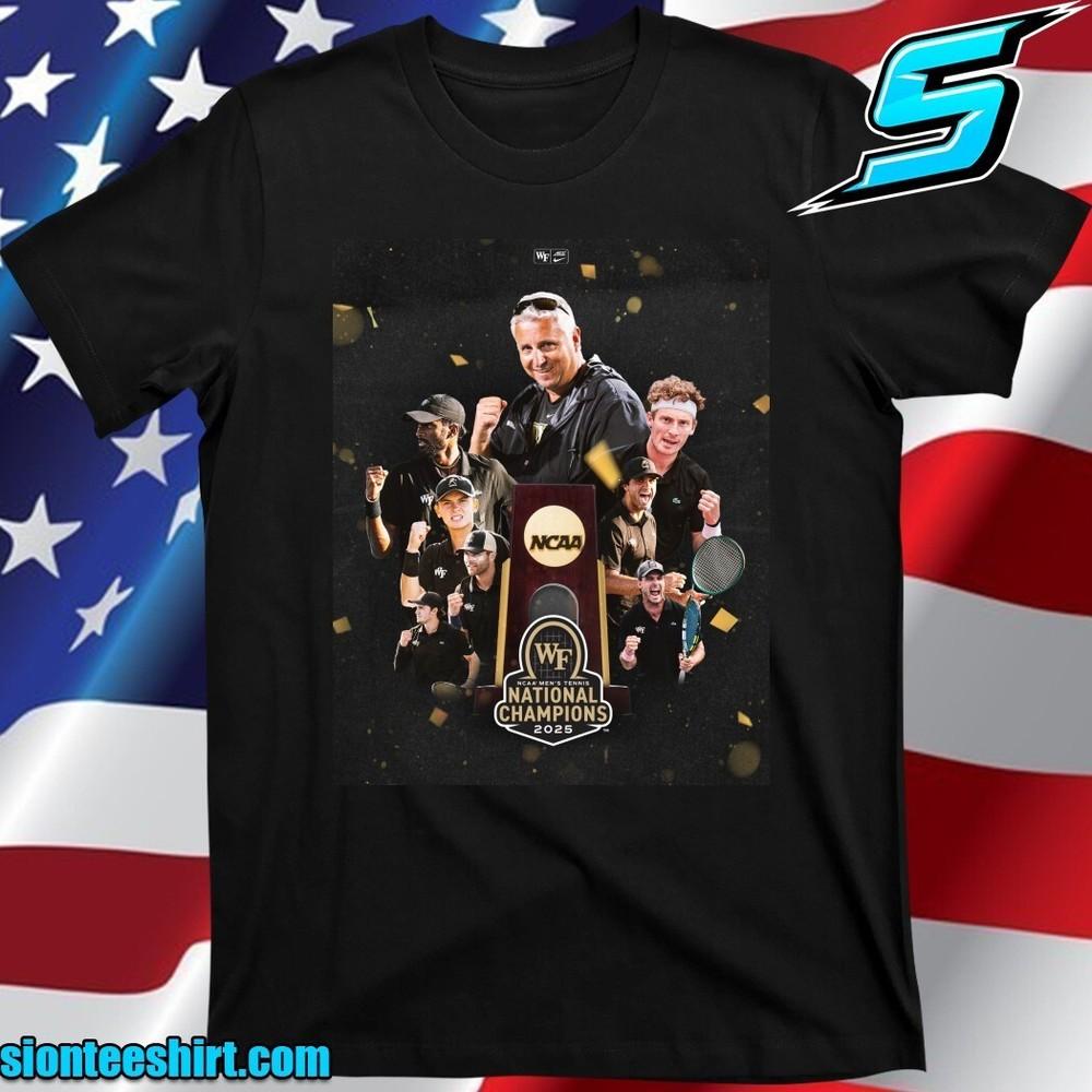 Wake Forest Demon Deacons - Чемпионы NCAA по мужскому теннису 2025 года Футболка Унисекс XL