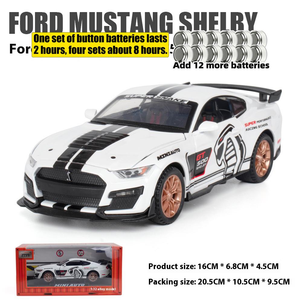 1/32 Ford Mustang Viper GT500 Sports Car Alloy Diecast Model Hight Simulation Vehicle Model Ornament Toys for Children Boys Gift