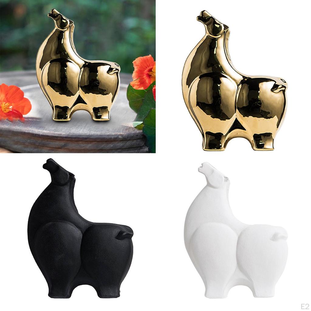 Horse Statue, Abstract Crafts Geometric Gift Creative Modern Ceramic Unique Animal Sculpture for