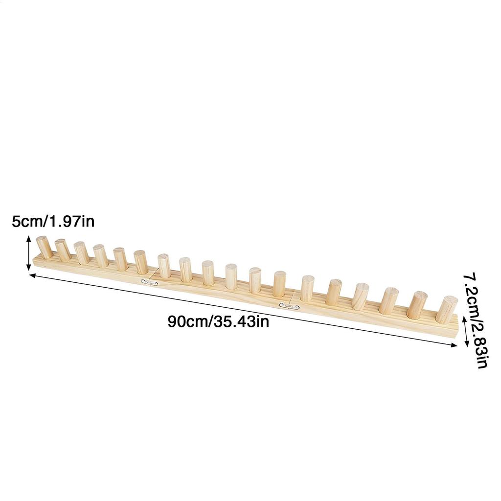 90cm Chunky Blanket Loom Kit Wooden Weaving Loom DIY Craft Tool Large Yarn Knitting Machine for Beginners Adults Kids Handmade