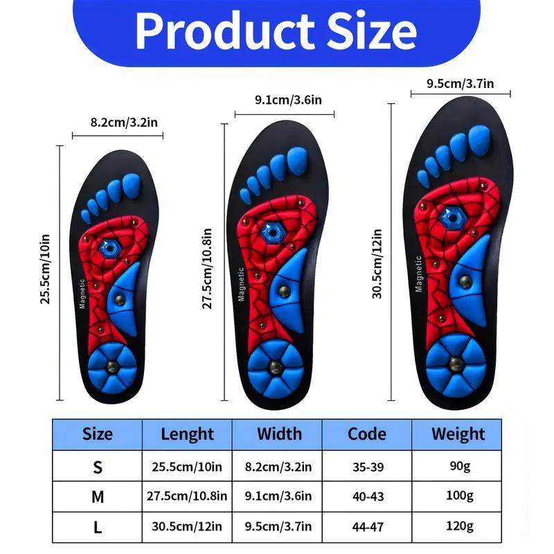 Magnetic Acupressure Massage Shoe Insoles - Shock-Absorbing EVA Cushion, Breathable Non-Slip Design for Arch Support & Foot Cushioned Comfort Insole