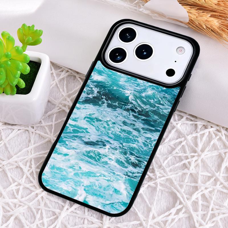Blue Ocean Waves Sea Phone Case for iPhone 17 Air 16 15 11 12 14 13 Pro Max Shockproof Cover