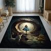 Alice nel Paese delle Meraviglie Cartone Animato Gatto Sorridente Tappeto da Area Antiscivolo per Soggiorno Tappeto Morbido per Camera da Letto Sala Giochi Divano, Tappetino Decorativo per la Casa