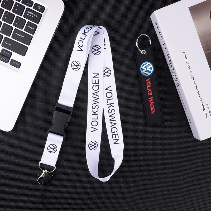 Car Lanyard Pass Work ID Mobile Neck Strap Keychain For VW Volkswagen Passat B5 B6 B7 B8 Polo Tiguan Golf Santana Touran GTI MK2 QQ8