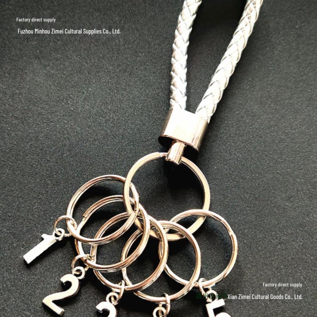 Leather Rope Digital Keychain: Versatile Keyring for Men, Women, Cars, and Hotel Rooms