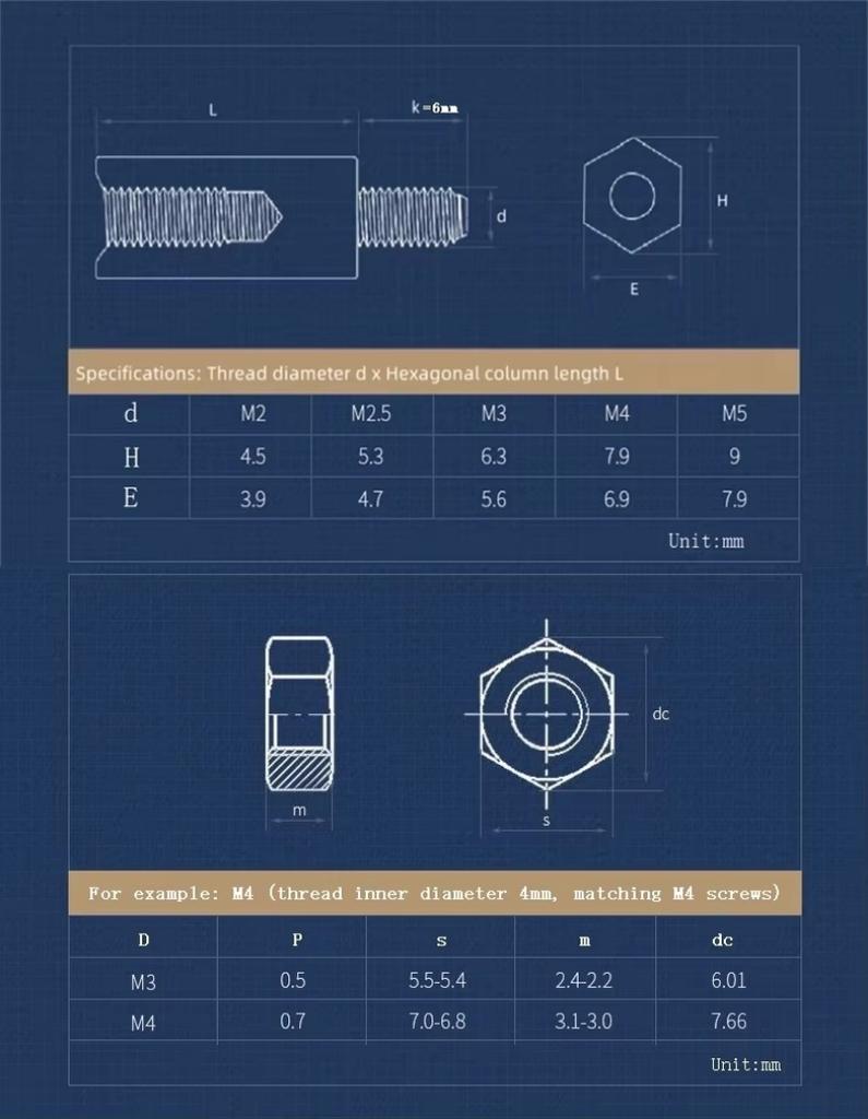 M2 M2.5 M3 M4 M5 M6*L+6/7/8mm Black Nylon Standoff Spacer Male To Female Plastic Insulated Adiabatic Spacer Nuts Combination Set