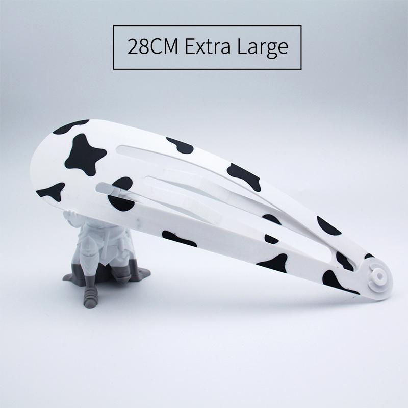 Cute Strawberry Curtain Clips Extra Large Hair Claw Kawaii Polka Dot Design Hairpin for Thick Long Hair Daily Styling
