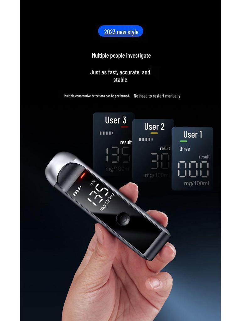 Breathalyzer Drunk Driving Detector - High Precision Alcohol Tester