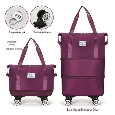Bolsa de viaje expandible con ruedas XL de liberación rápida para estudiantes universitarios