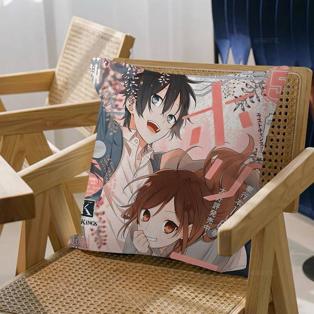 Horimiya Anime Pillow Cover Design Cushion Cover Decor Holiday Decorati