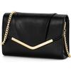 VASCHY Clutch Bag for Women, Large 3-Way, Wedding Bag, Party Bag, Handbag, Shoulder Bag, Formal Bag, Reception Bag, Black