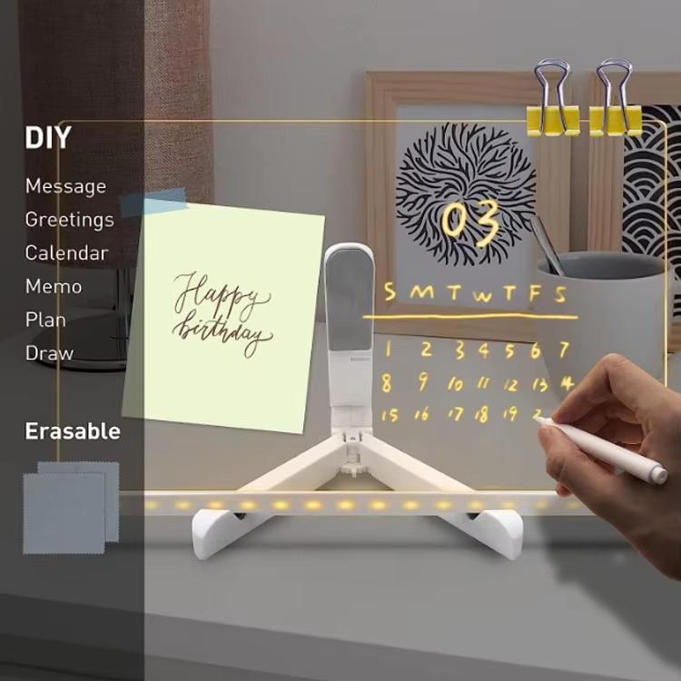 Led Acrylic Drawing Board Luminous Wordpad With Colour Pens Led Note Board Kids Drawing Toy Diy Acrylic Board With Night Light