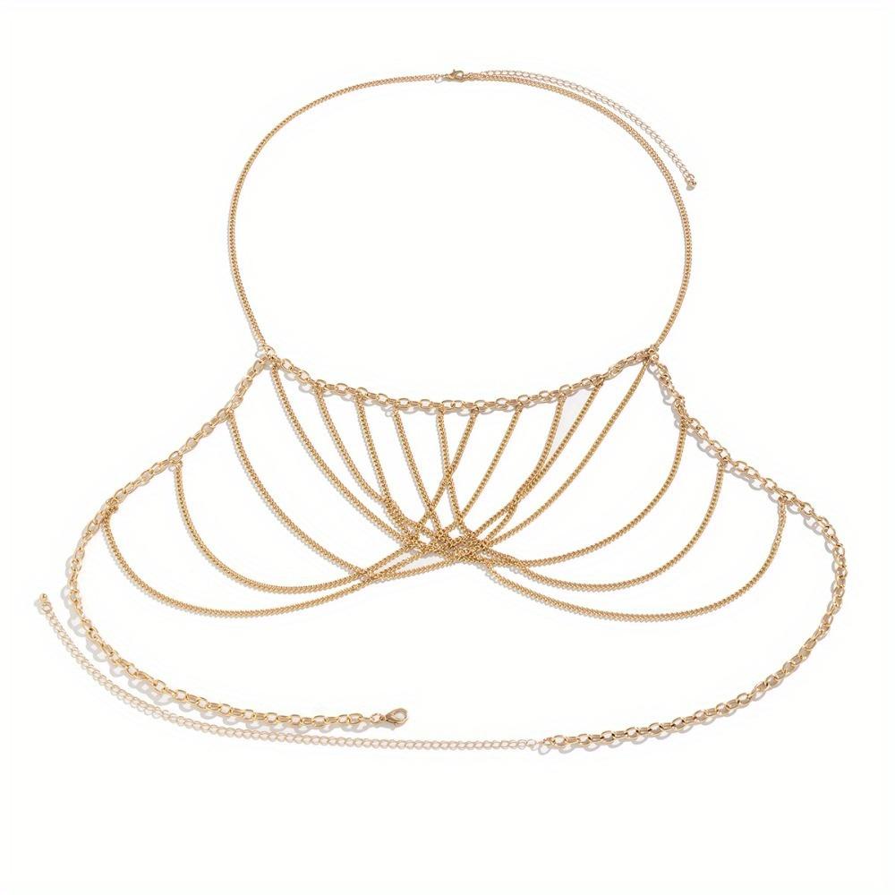 Women's Multi-Layer Tassel Body Chain. Elegant, Sexy One-piece Accessory for Stylish Outfits.