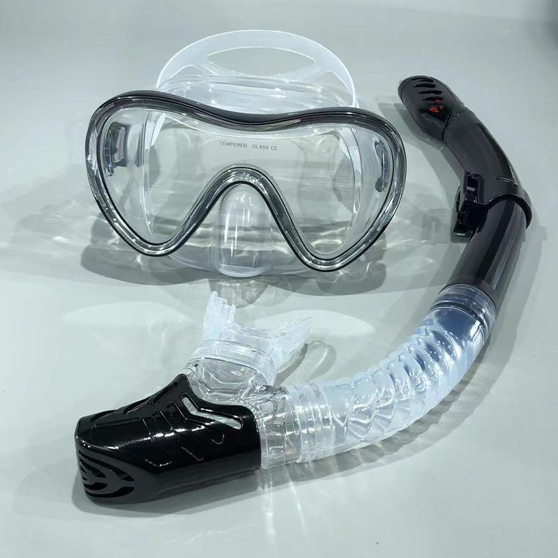 Full Dry Silicone Snorkel Set: Diving Mask, Snorkeling Goggles & Breathing Tube