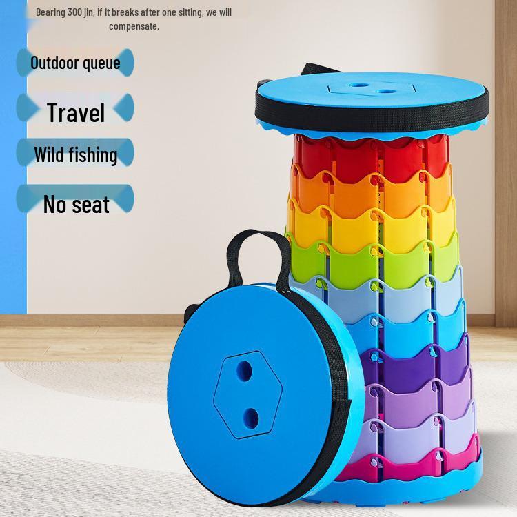 Compact Portable Adjustable Folding Stool for Outdoor Travel and Fishing