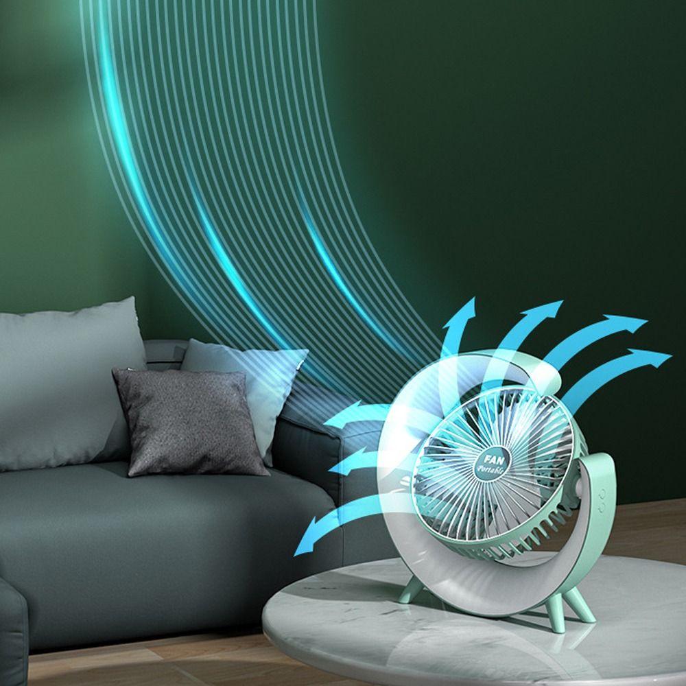 LED 7 Colors Small Electric Fan Colorful Cooling Fan Creative Portable Desktop Fan  Summer Gift