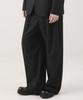AVANDRESS Classic Double-Pleat Wide Slacks Charcoal