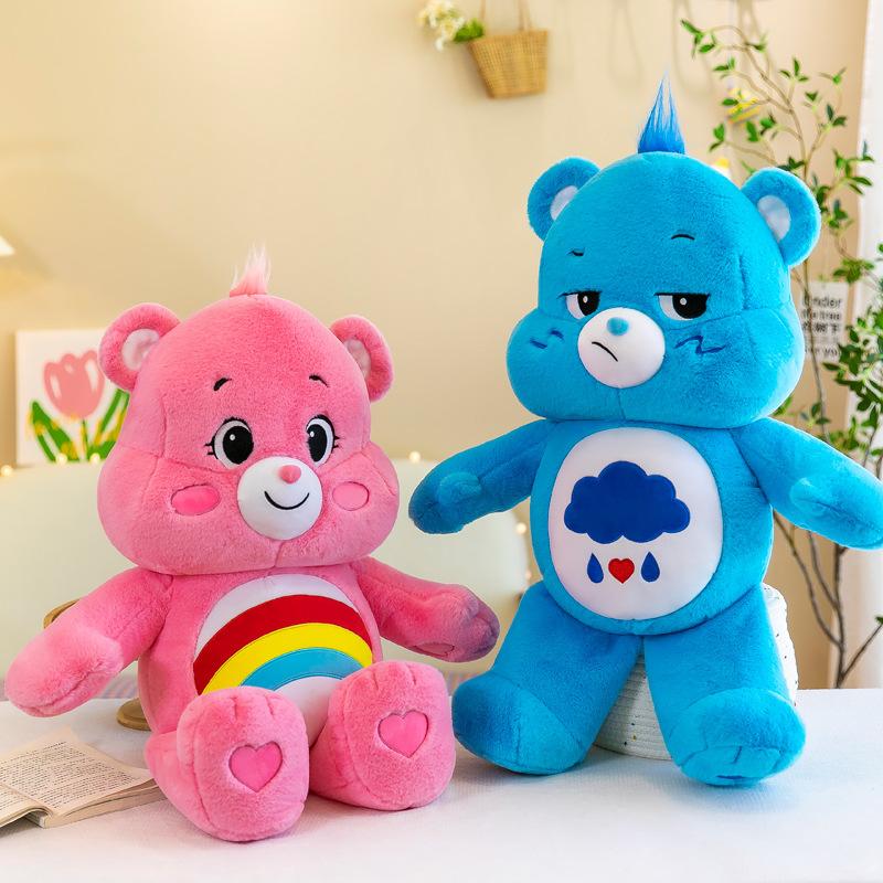 Care Bears Plush Toys Doll Rainbow Cartoon Pillow Sofa Car Ornaments Home Decor Super Soft Soothing Sleeping Doll Birthday Gifts