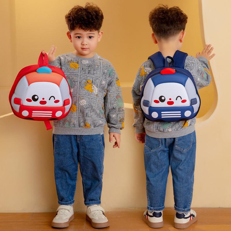 Children Cartoon Hard Shell Backpack With Oxford Fabric And Ergonomic Straps For School Use