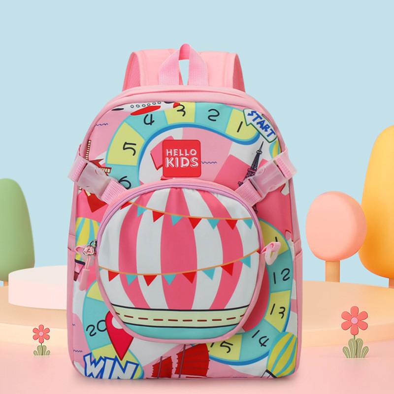 Cute Colorful And Childrens Nylon Backpack Ideal For Kindergarten With Detachable Bag