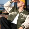 Men's Vintage Leather Jacket Autumn/Winter Tie-Dyed Leather Jacket Embroidered Baseball Jacket Bomber Bomber Jacket Cross-Border