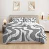 Black Plus White Striped Quen Sized Dimensions Soft Duvet Cover, Stylish Soft Warm Soft Duvet Cover, Suitable For Men Plus Women Bedrom Soft Duvet
