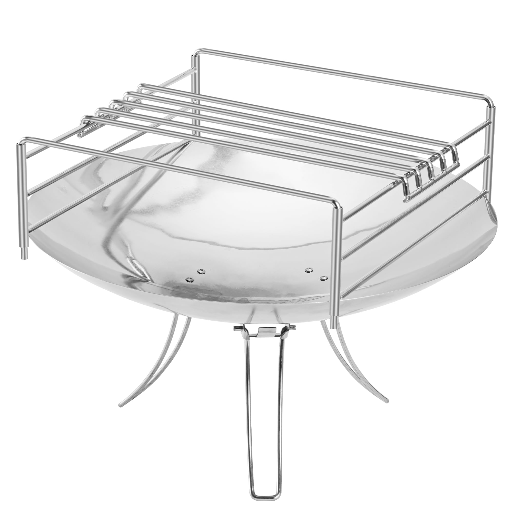 

Coleman Fire Disc Pipe Heat Stainless for Outdoor Camping Trivet, 3-Tier Frame, 3-Level Adjustment, Portable, Compact, Steel,