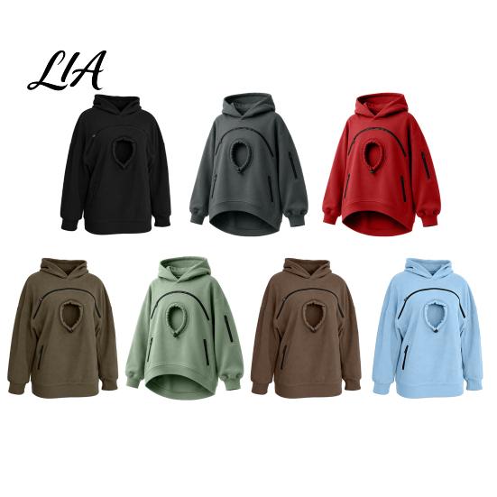 Dog Holder Hoodie Women Pet Carrier with Front Side Pockets, Solid Color Casual Hooded Loose Fit Sweatshirt Sweatshirt, Cat Carrying Pouch
