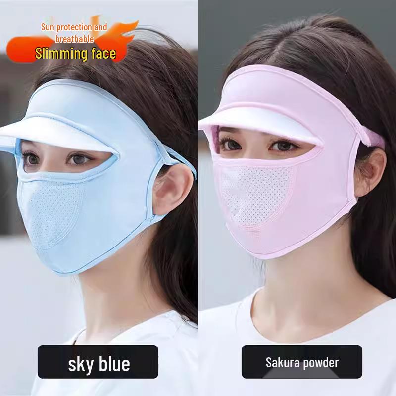 Women's Anti-UV Ice Silk Breathable Sunscreen Mask for Summer Cycling and Driving