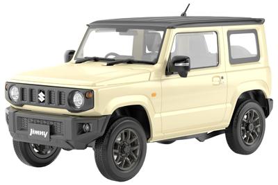 Aoshima Bunka Kyozaisha Rakupla Snap Car Series JB64 Jimny 2018 Chiffon Ivory Metallic Plastic Model 1/24 No.03-CI Color-coded (Car)