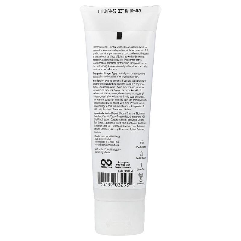 Solutions, Joint and Muscle Cream, 4 fl oz (118 ml)