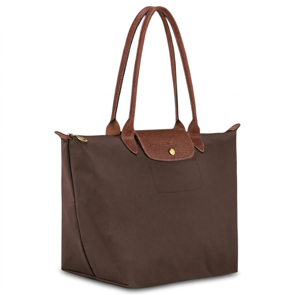 Longchamp Bolso de Hombro de Nailon con Logo de Marca Le Pliage Grande para Mujer Marrón Oscuro 1899089002