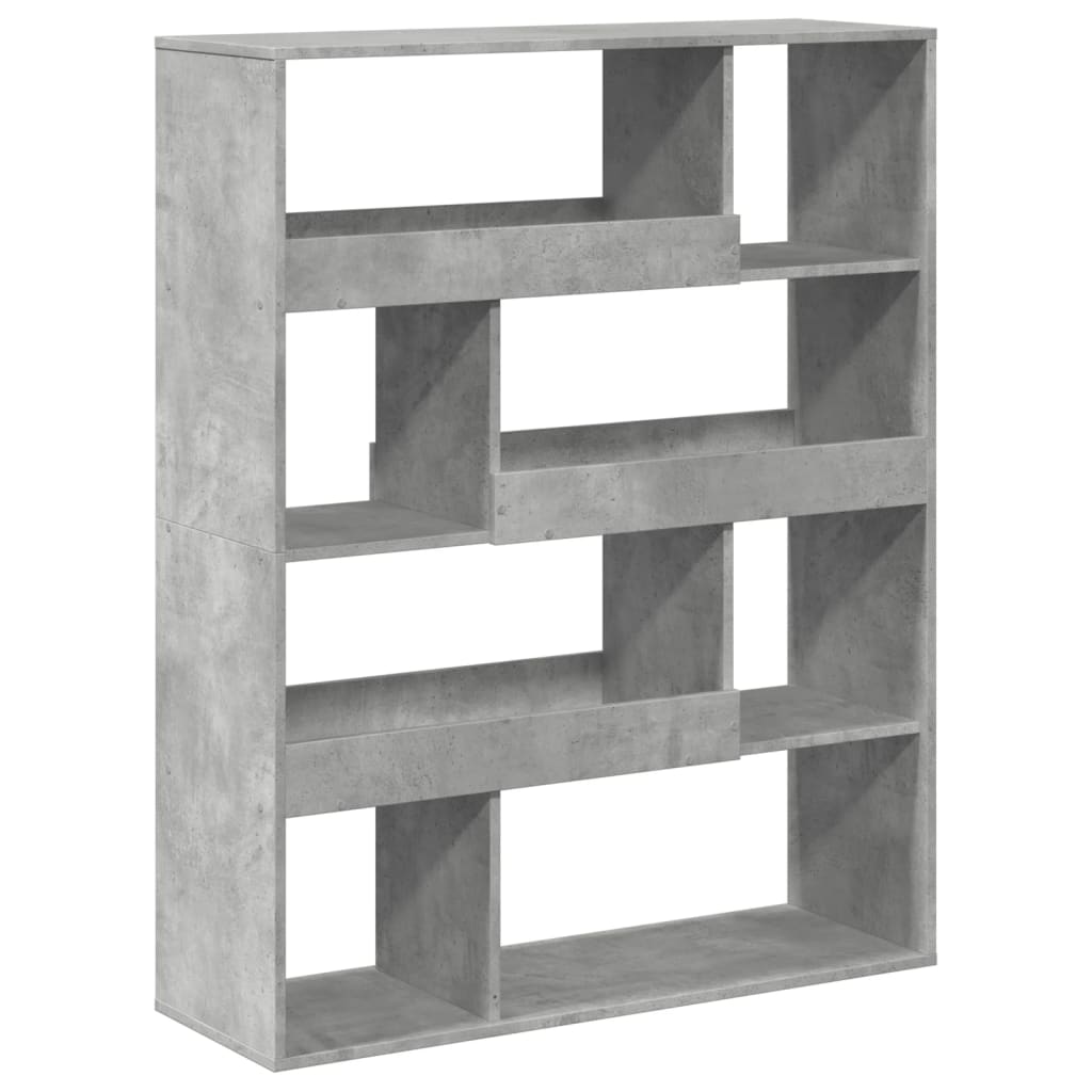 Bookshelf Concrete Grey 100 x 33 x 125.5 cm Engineered Wood